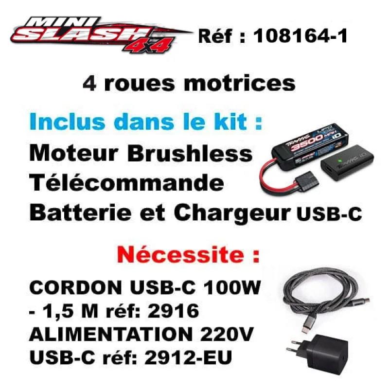 MINI SLASH BL-2S USB AVEC ACCUS / CHARGEUR USB VERT