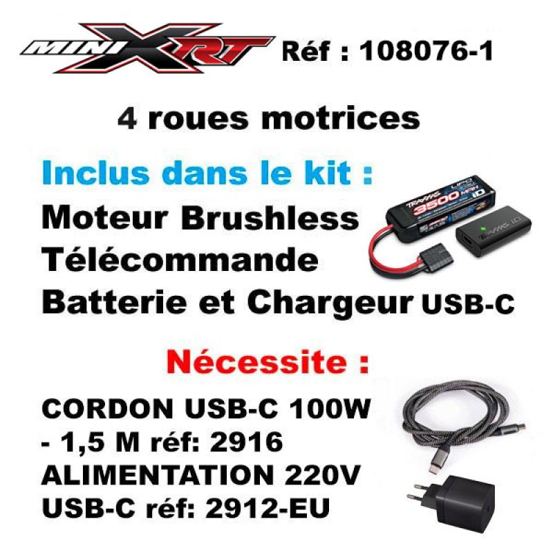 MINI XRT VXL 3S AVEC ACCUS / CHARGEUR Traxxas 108076-1