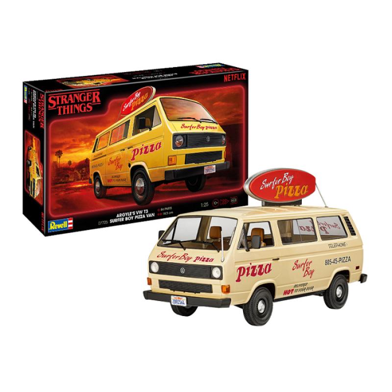 Maquette Plastique Voiture 1/25 : Stranger Things VW T3 Bus Surfer Boy REVELL67725