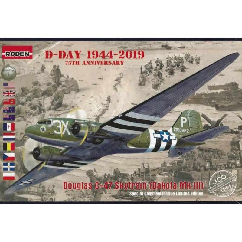 Maquette Plastique Avion 1/144 : DOUGLAS C-47 RODEN 300