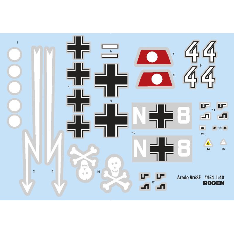 Maquette Plastique Avion 1/48 : Arado Ar 68F-1 RODEN 454