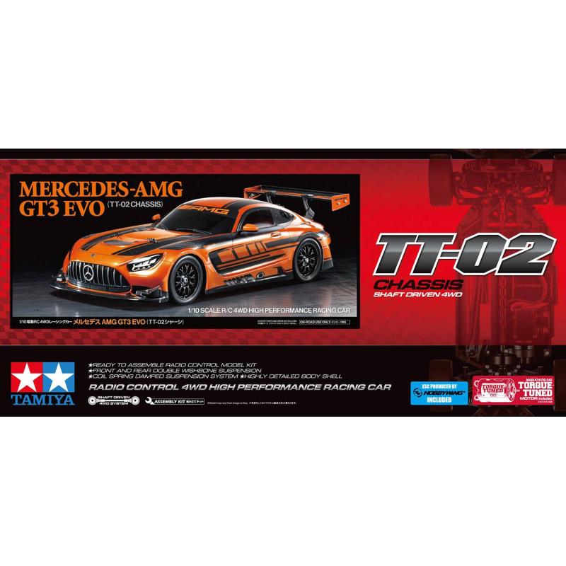 Voiture RC a Monter TAMIYA 1/10 Mercedes-AMG GT3 EVO TT-02
