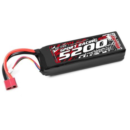 Team Corally - lipo Power Racing 60C - 5200 mAh - 2S - 7,4 V - Connecteur T - Étui semi-souple