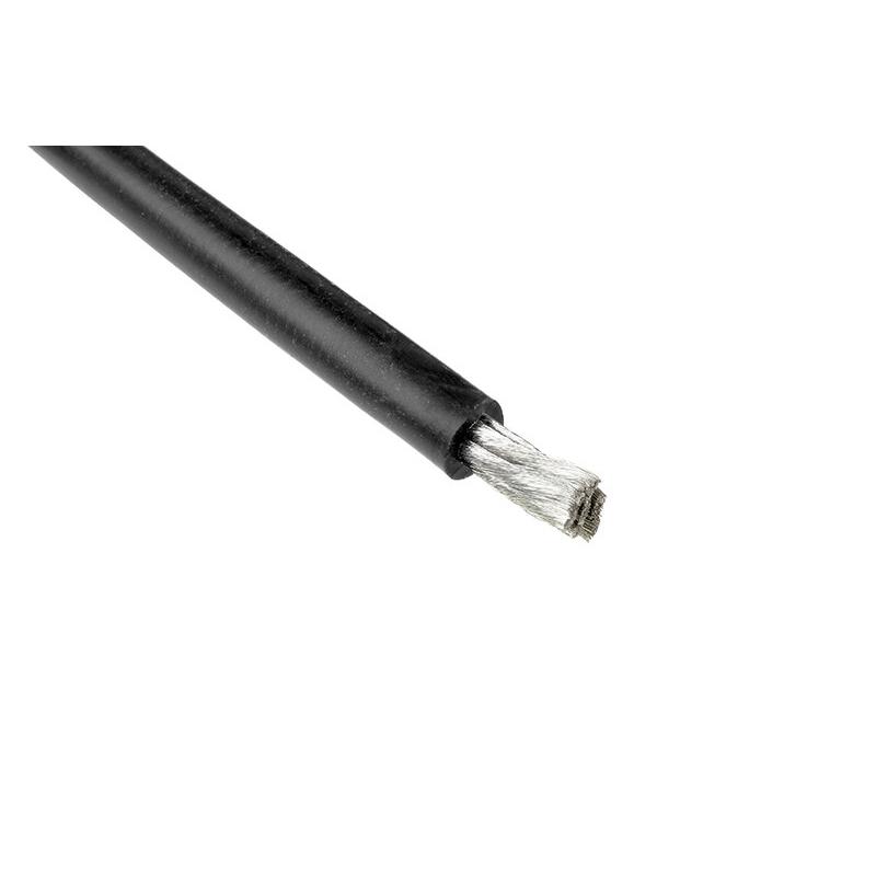Fil silicone - Powerflex PRO+ - Noir - 14 AWG - 1018 brins de 0,05 mm - Diamètre extérieur 3,5 mm - 1 m