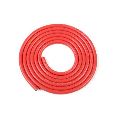 Revtec - Fil silicone - Powerflex PRO+ - Rouge - 14 AWG - 1018 brins de 0,05 mm de diamètre extérieur - 3,5 mm - 1 m