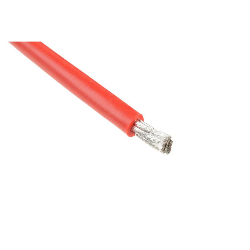 Revtec - Fil silicone - Powerflex PRO+ - Rouge - 14 AWG - 1018 brins de 0,05 mm de diamètre extérieur - 3,5 mm - 1 m