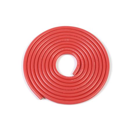 Revtec - Fil silicone - Powerflex PRO+ - Rouge - 18 AWG - 380 brins de 0,05 mm - Diamètre extérieur 2,3 mm - 1 m
