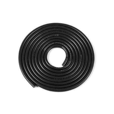 Revtec - Fil silicone - Powerflex PRO+ - Noir - 18 AWG - 380 brins de 0,05 mm - Diamètre extérieur 2,3 mm - 1 m