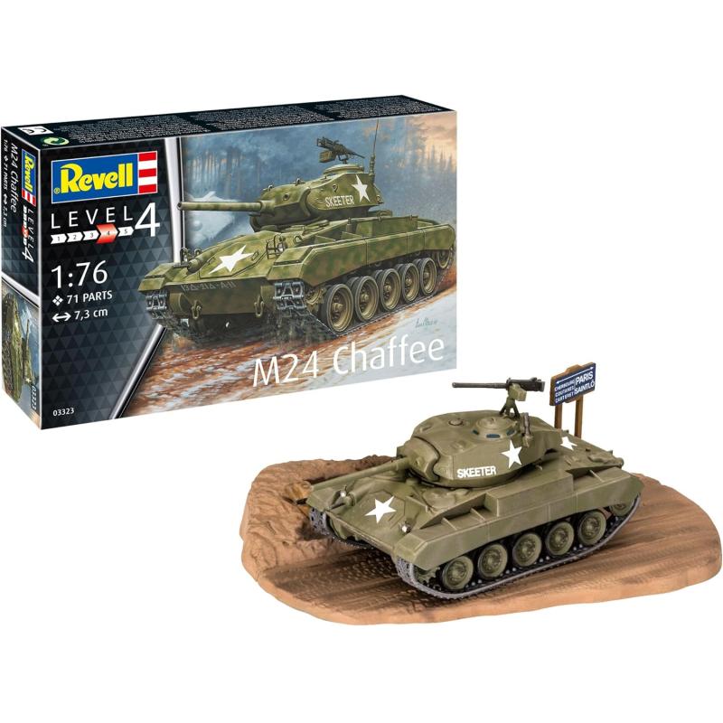 Maquette Plastique Militaire 1/76  M24 Chaffee set de démarrage