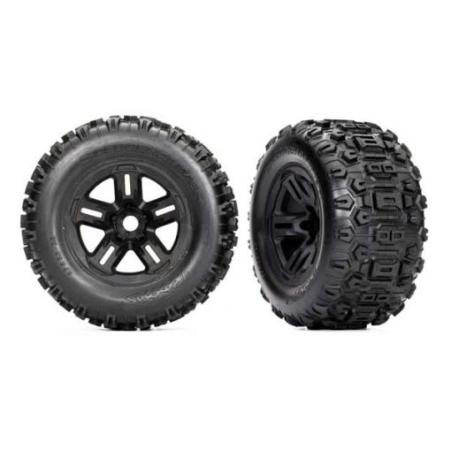 ROUES MONTEES COLLEES NOIRES 3,8 – (X2) – SLEDGE